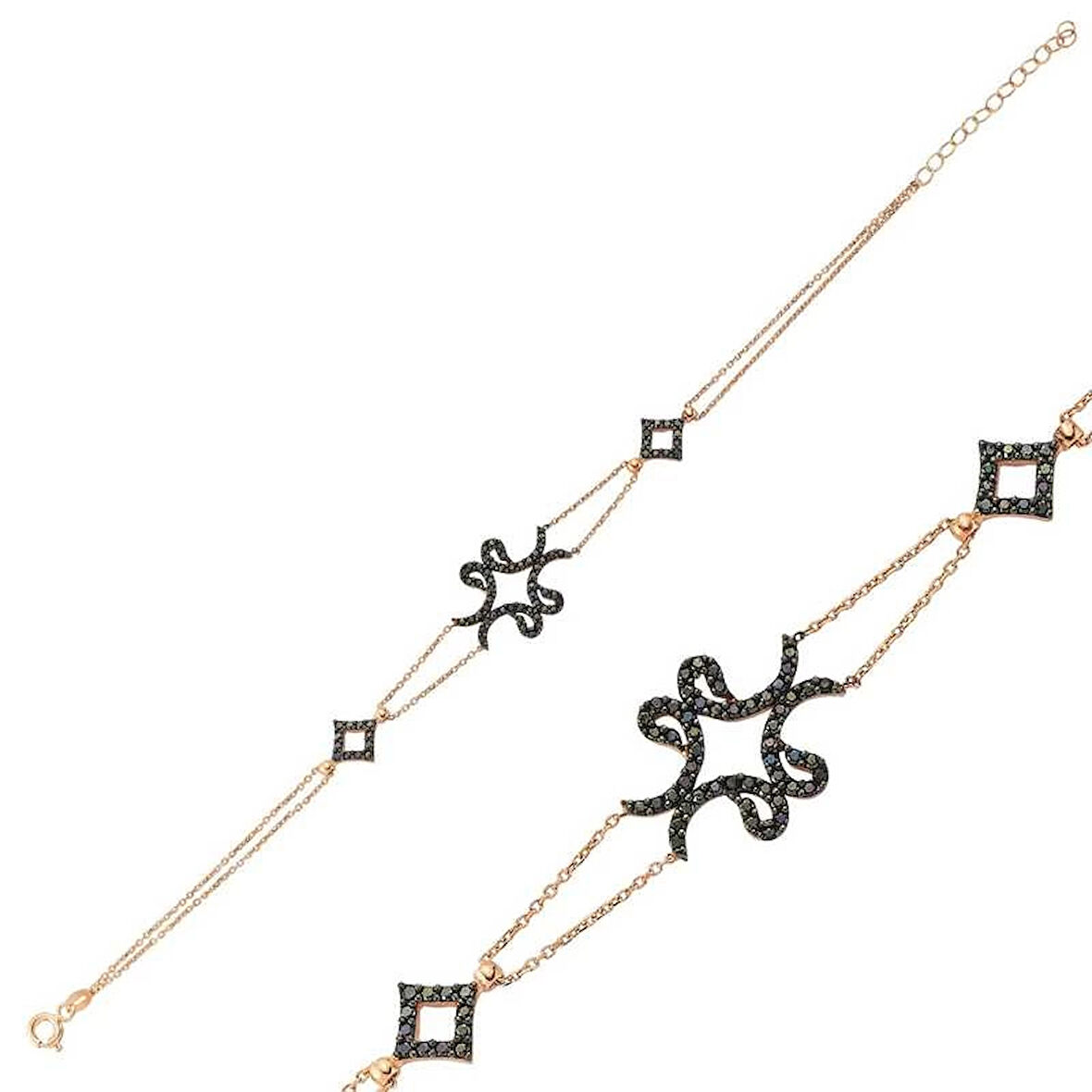 Supertrend Gümüş Rose Dört Vavlı Kadın Bileklik