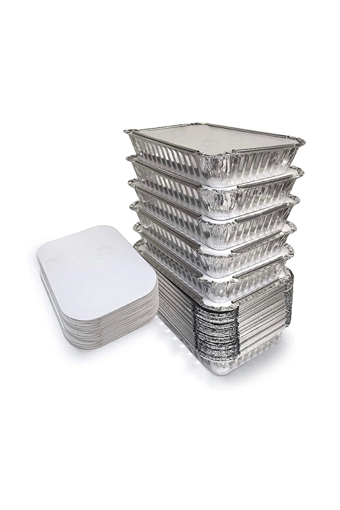 Supertrend 500gr Dikdörtgen Alüminyum Kap Ve Kapak Seti 100lü