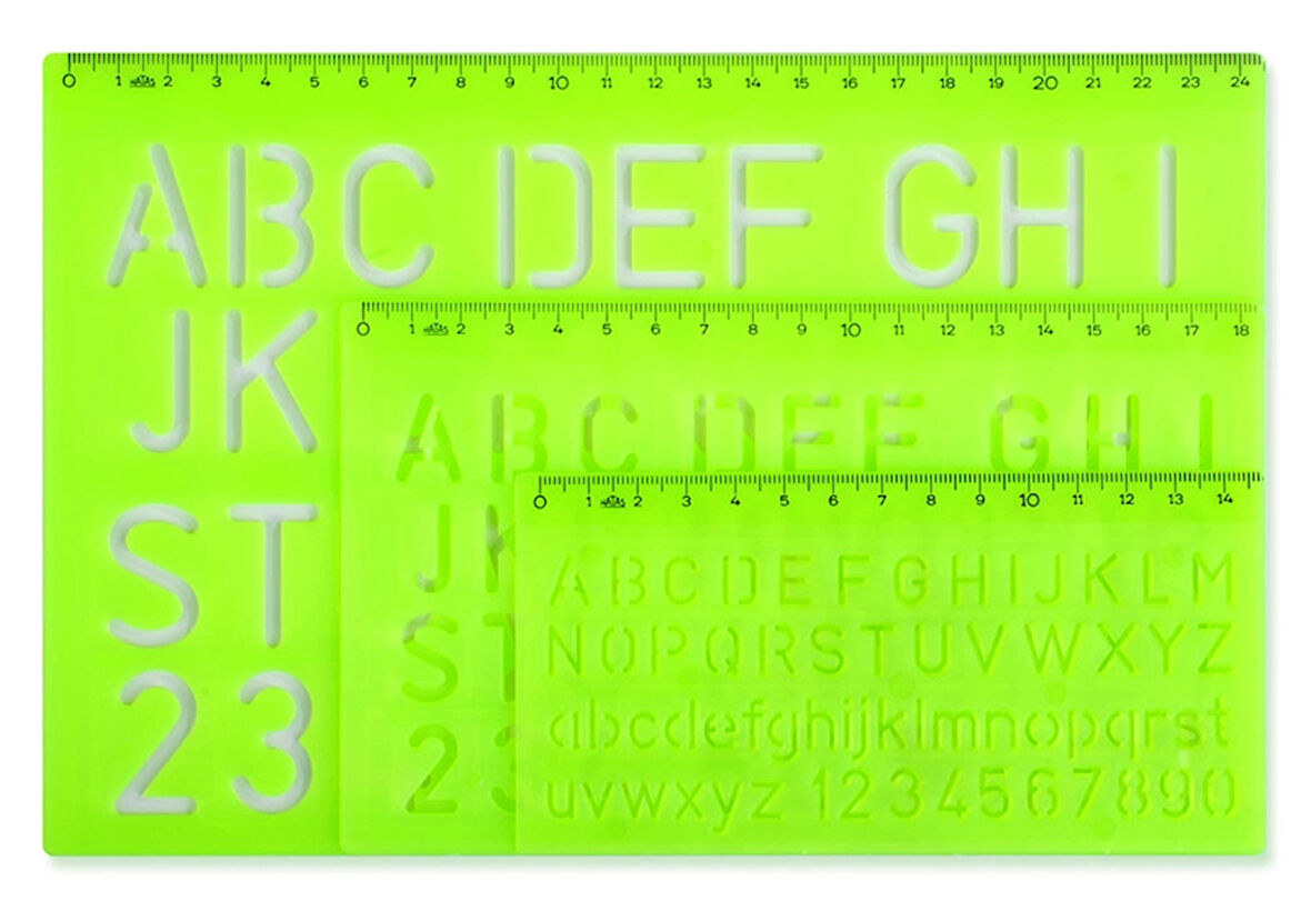 Supertrend Büyük Harf Yazı Şablonu Seti 10-20-30 mm.