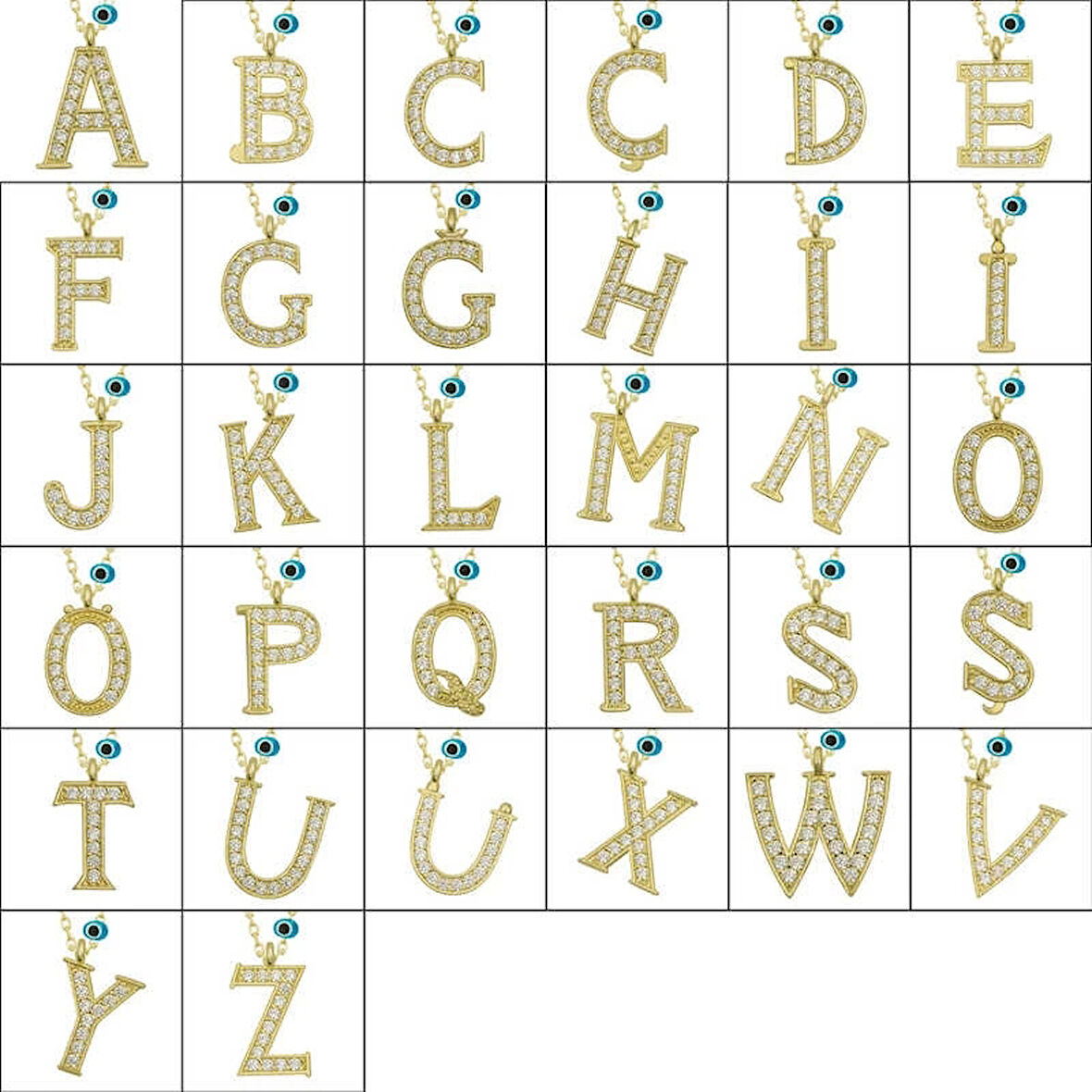 Supertrend Gümüş Nazar Gold G Harfi Kadın Kolye