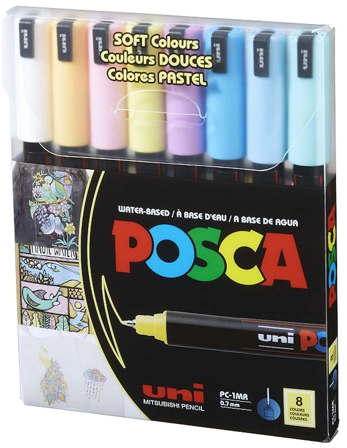 Supertrend Posca PC-1MR 0.7 Su Bazlı Boyama Markörü Seti Pastel Renkler 8 RENK