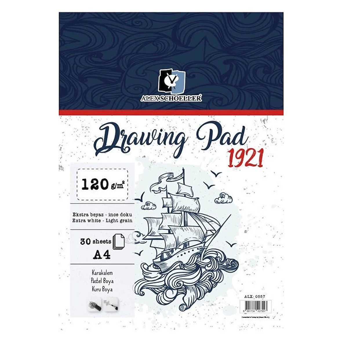 Supertrend Drawing Pad Spiralli Eskiz Çizim Defteri 120 gr. A4 30 yp.