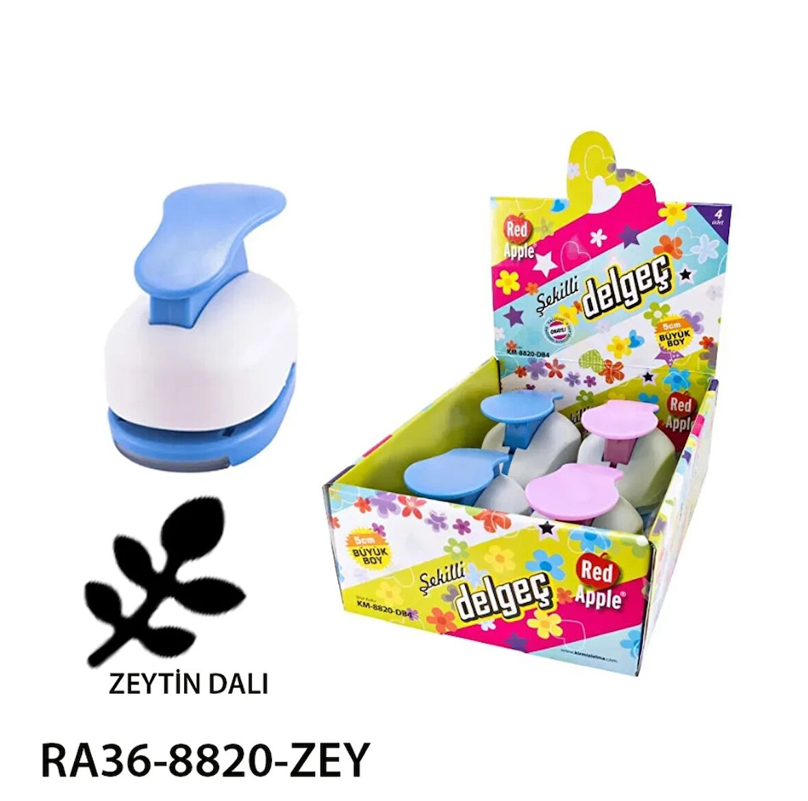 Supertrend Mega Boy Şekilli Delgeç Şekilgeç 2'' (5 cm.) ZEYTİN DALI