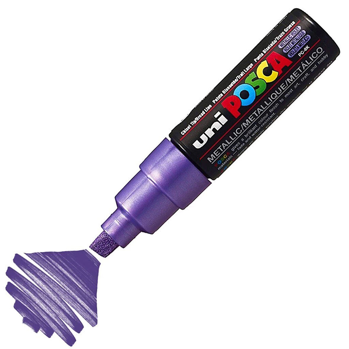 Supertrend Posca PC-8K Boyama Markörü 8 mm Kesik Uç METALİK MOR