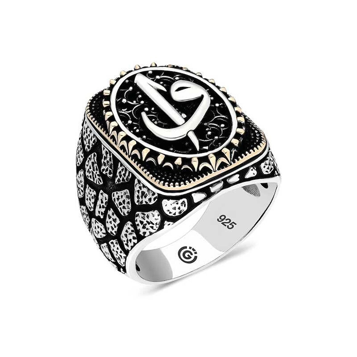 Supertrend Gümüş Elif Vav Oval Erkek Yüzük