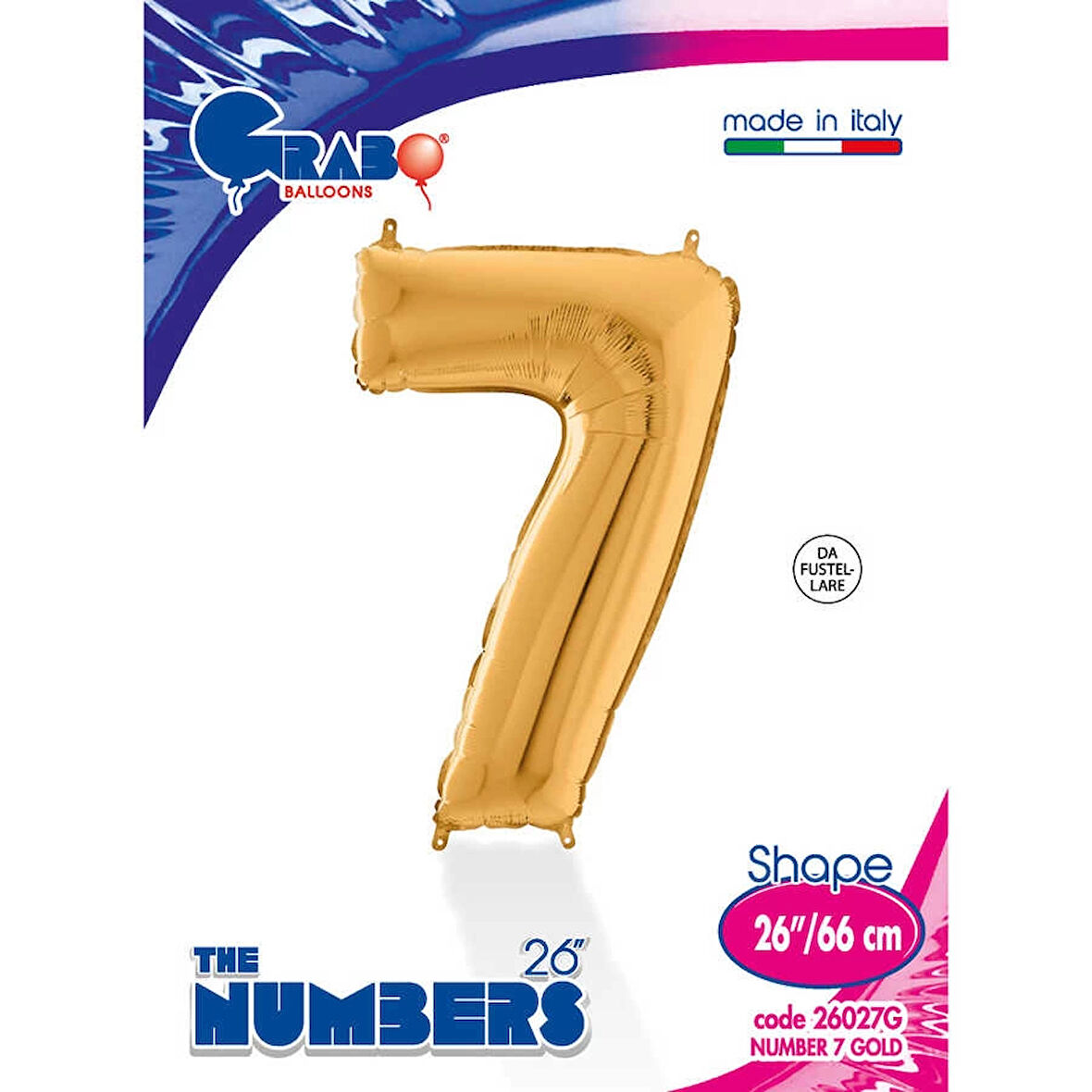 7 Rakam Supertrend Altın Folyo Balon 26"