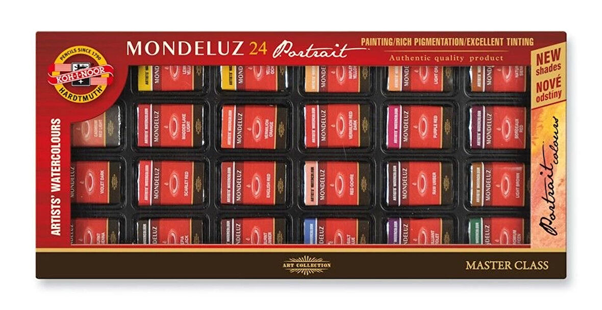 Supertrend Mondeluz Supertrendter Class Taş Tablet Sulu Boya Seti 24 Renk PORTRE TONLARI