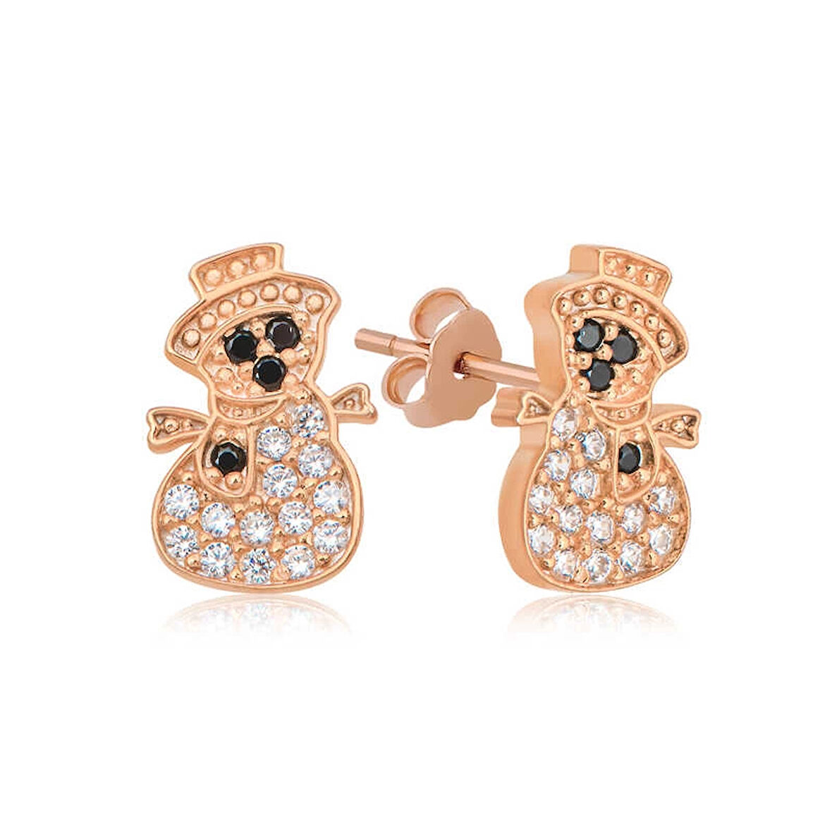 Supertrend Gümüş Rose Kardan Adam Kadın Küpe