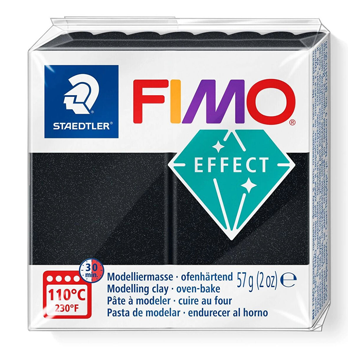 Supertrend Fimo Effect Polimer Kil 907 Sedefli Siyah