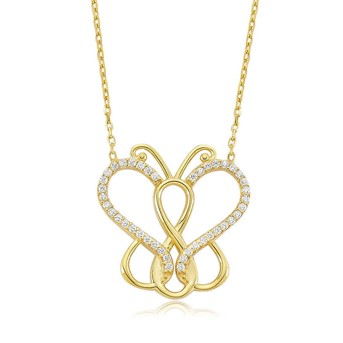 Supertrend Gümüş Sonsuzluk Kelebek Kadın Kolye