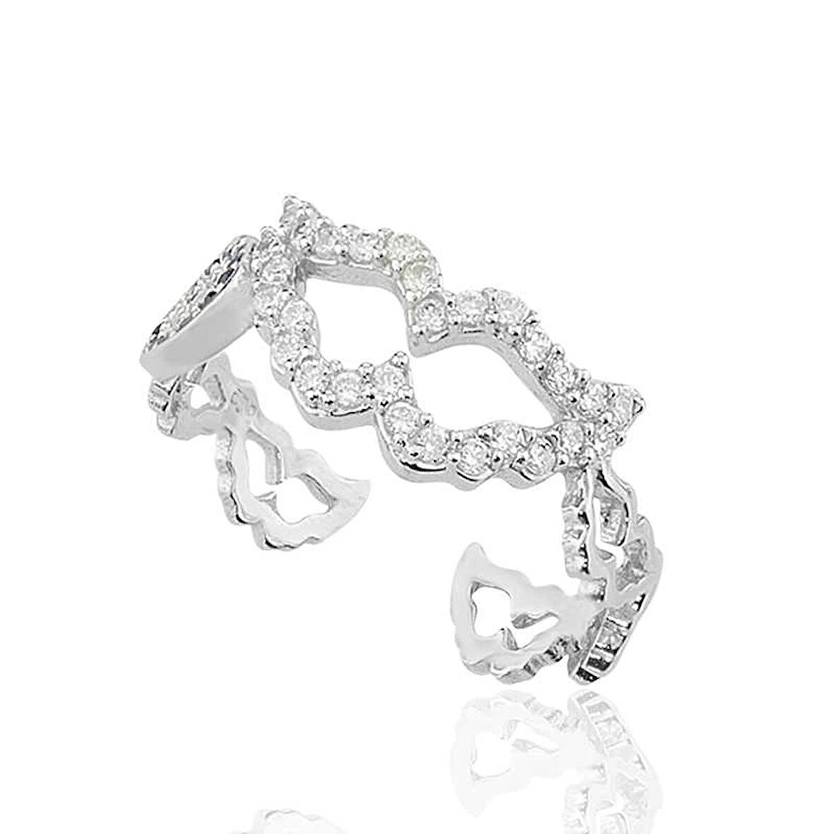 Supertrend Gümüş Nazarlı Melek Kanadı Kadın Yüzük