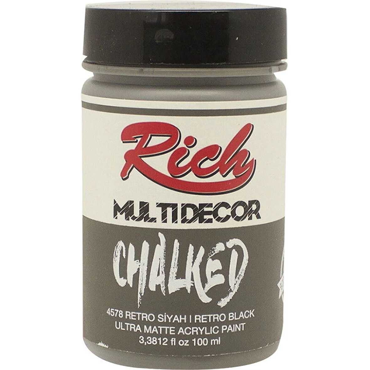 Supertrend Multi Decor Chalked Akrilik Boya 100 cc. 4578 RETRO SİYAH