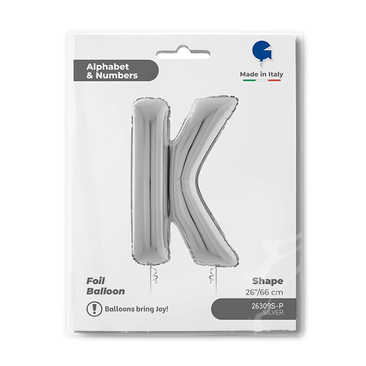 K Harf Supertrend Gümüş Folyo Balon 26"