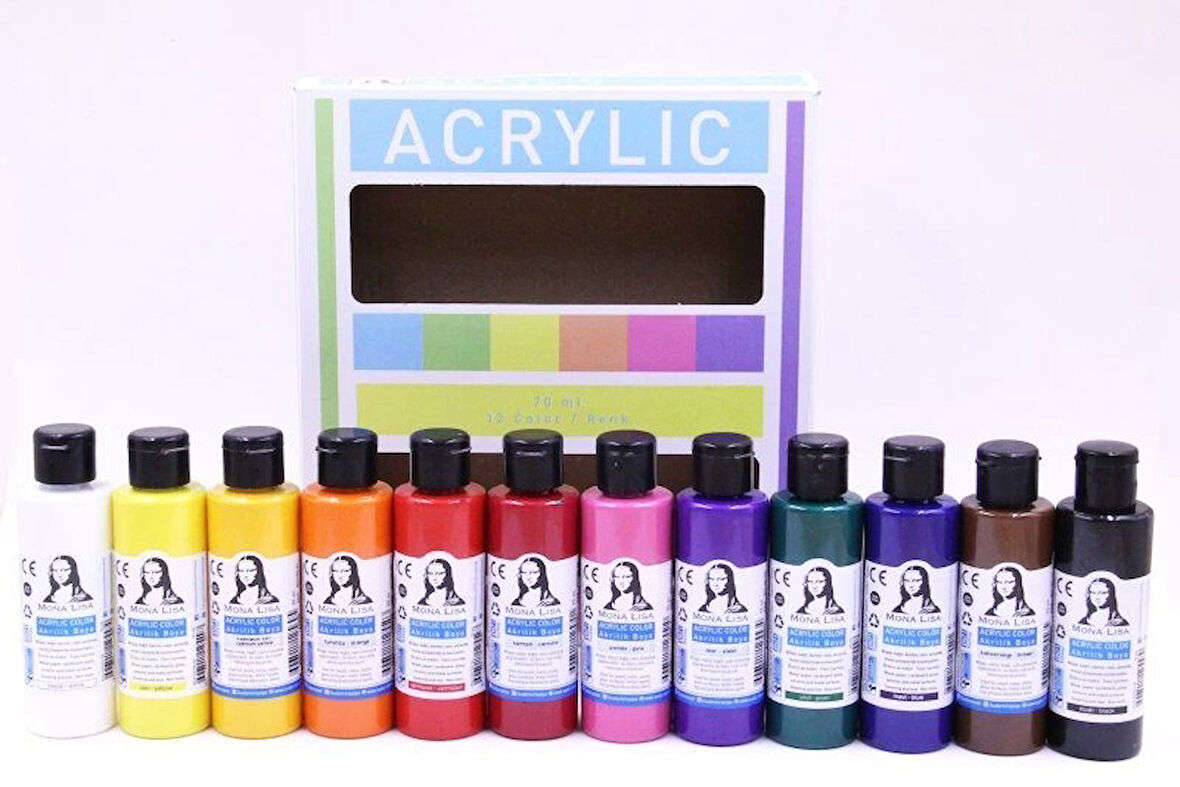 Supertrend Mona Lisa Akrilik Boya Seti 12 Renk x 70 ml.