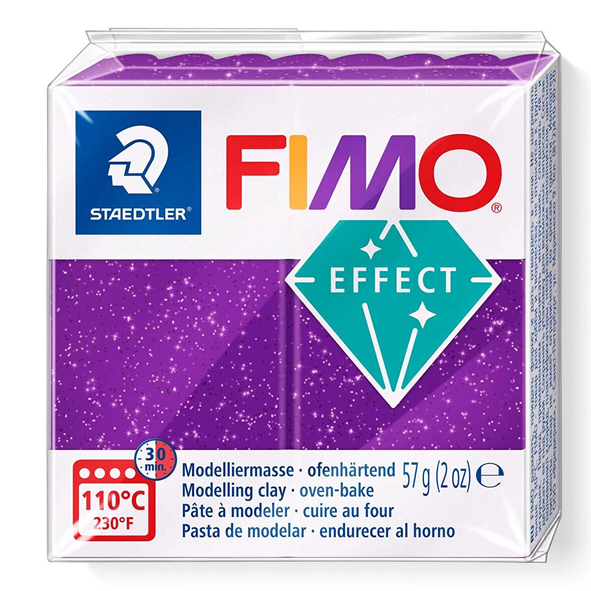 Supertrend Fimo Effect Polimer Kil 602 Purple (Simli)