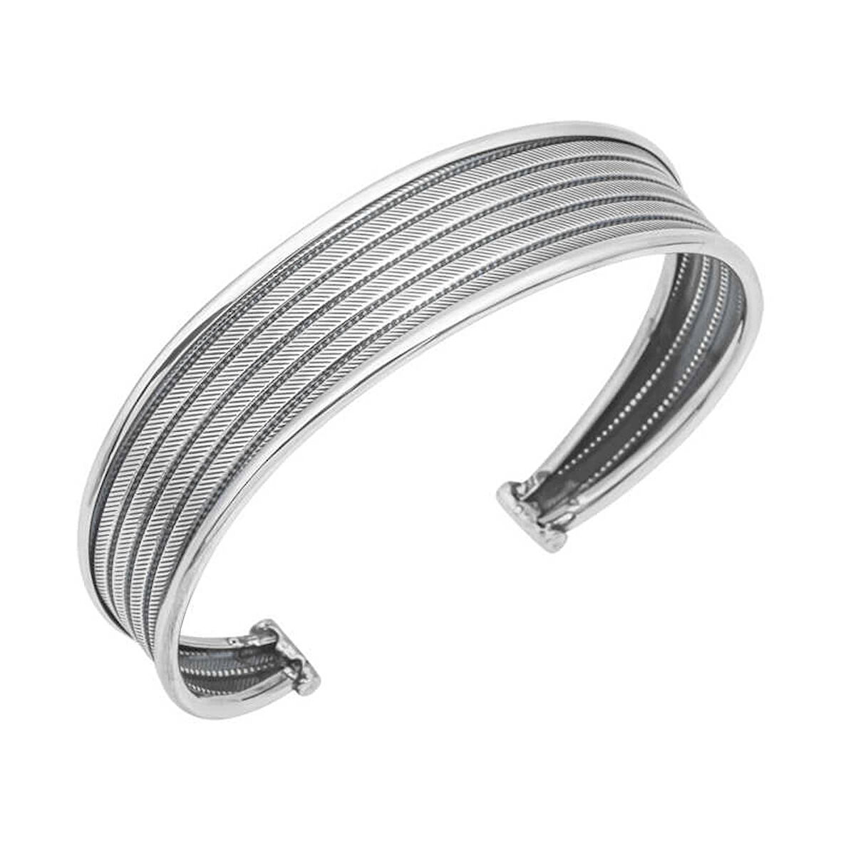 Supertrend Gümüş Eskitme Desenli Kadın Bilezik