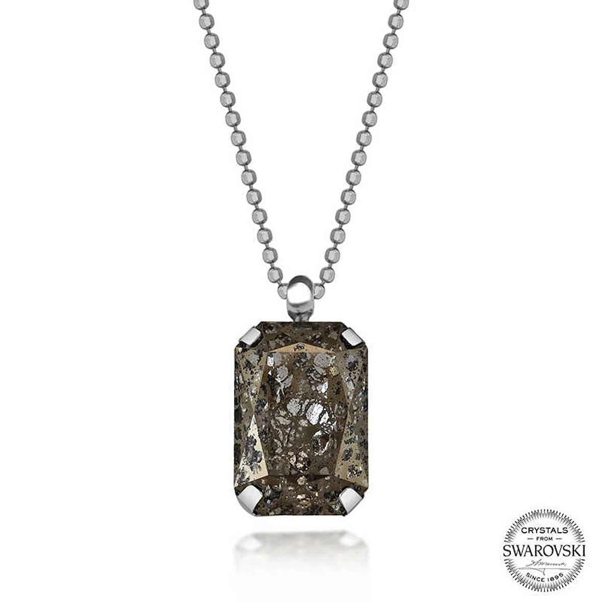 Supertrend Crystal Taşlı Top Zincir Gümüş Kadın Kolye