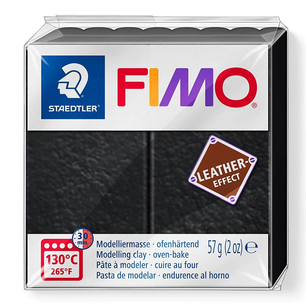 Supertrend Fimo Leather (Deri) Effect Polimer Kil 909 Siyah