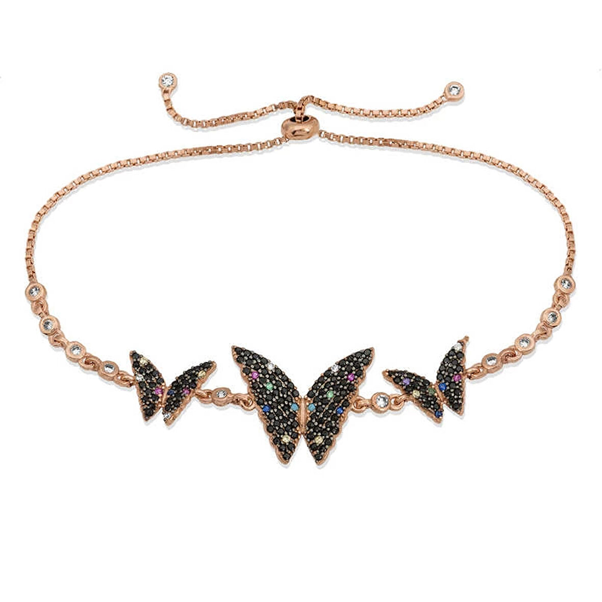 Supertrend Gümüş Rose Kelebek Asansör Bileklik