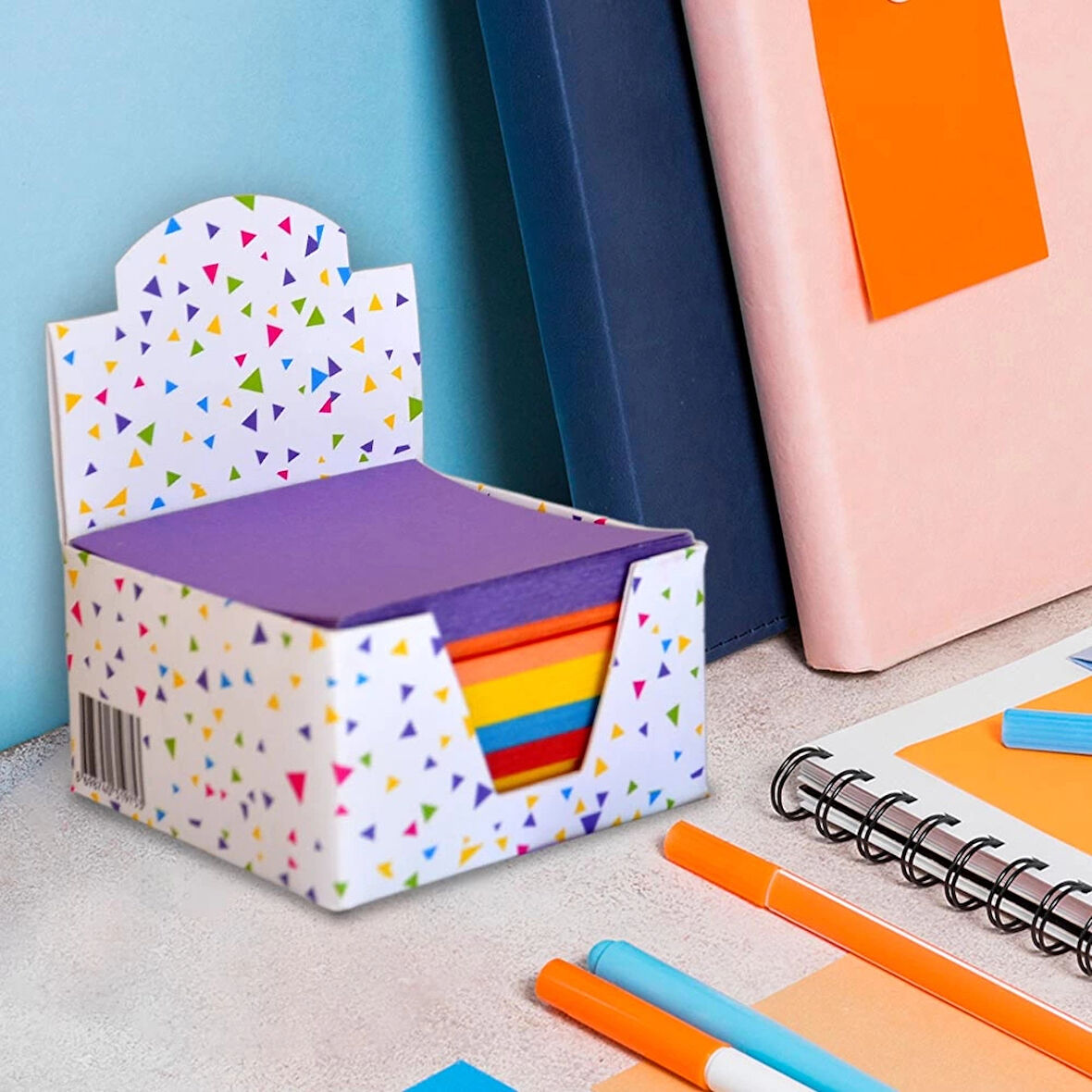 Renkli Küp Blok Not 8x8