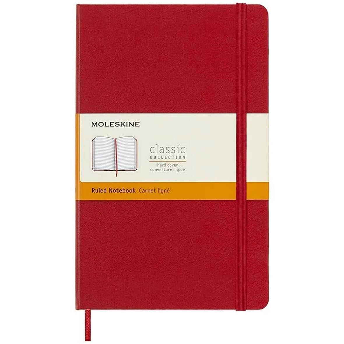Supertrend Sert Kapak Çizgili Defter L Boy 13x21 cm. 240 Sayfa Scarlet Kırmızı