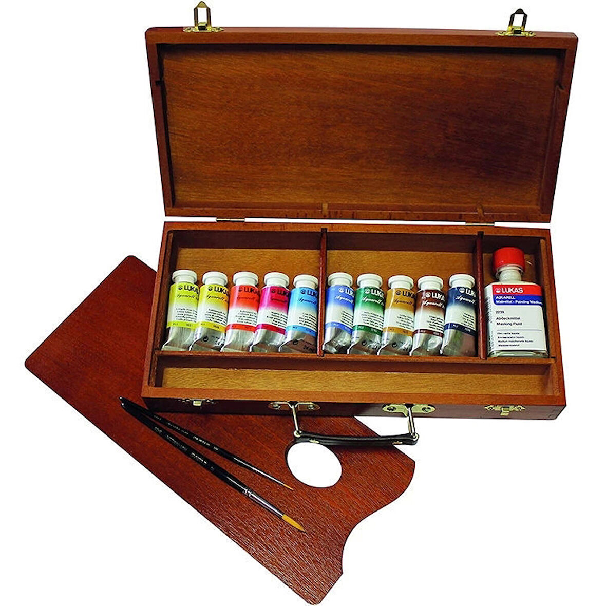 Supertrend Aquarell 1862 Profesyonel Tüp Sulu Boya Seti 10 Renk x 24 ml. Ahşap Kutu