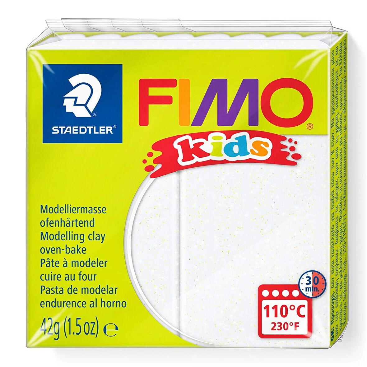 Supertrend Fimo Kids Yumuşak Polimer Kil 052 Glitter (Simli) White