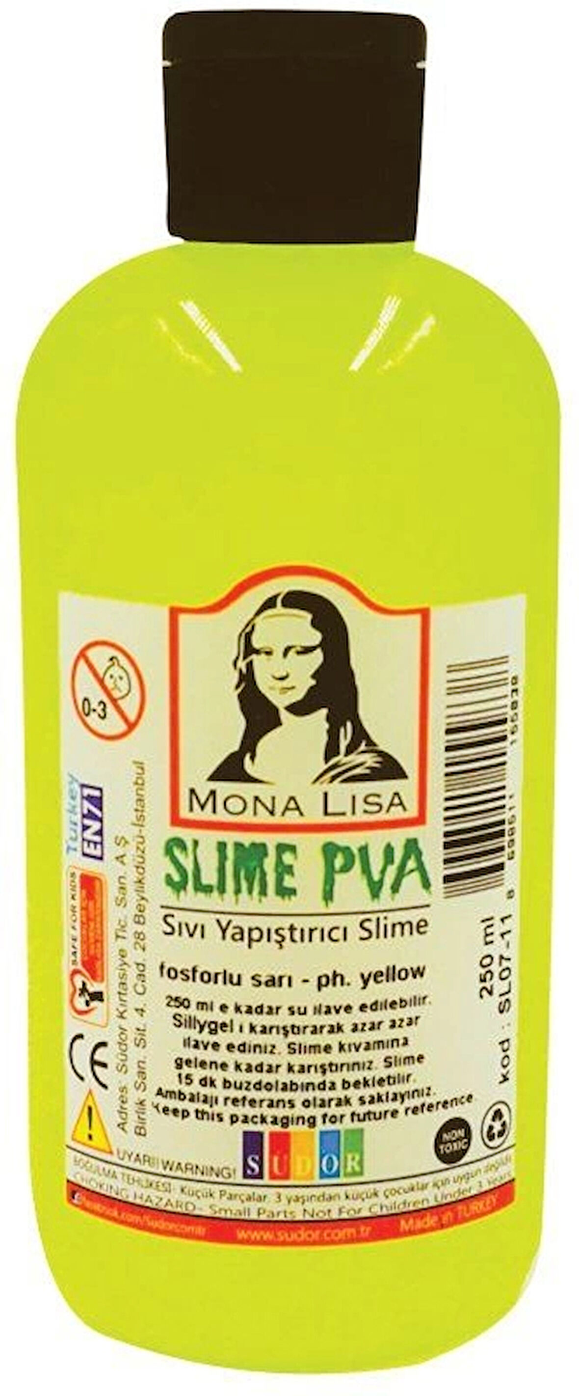 Supertrend Mona Lisa Slime Jeli 250 ml. Fosforlu Sarı