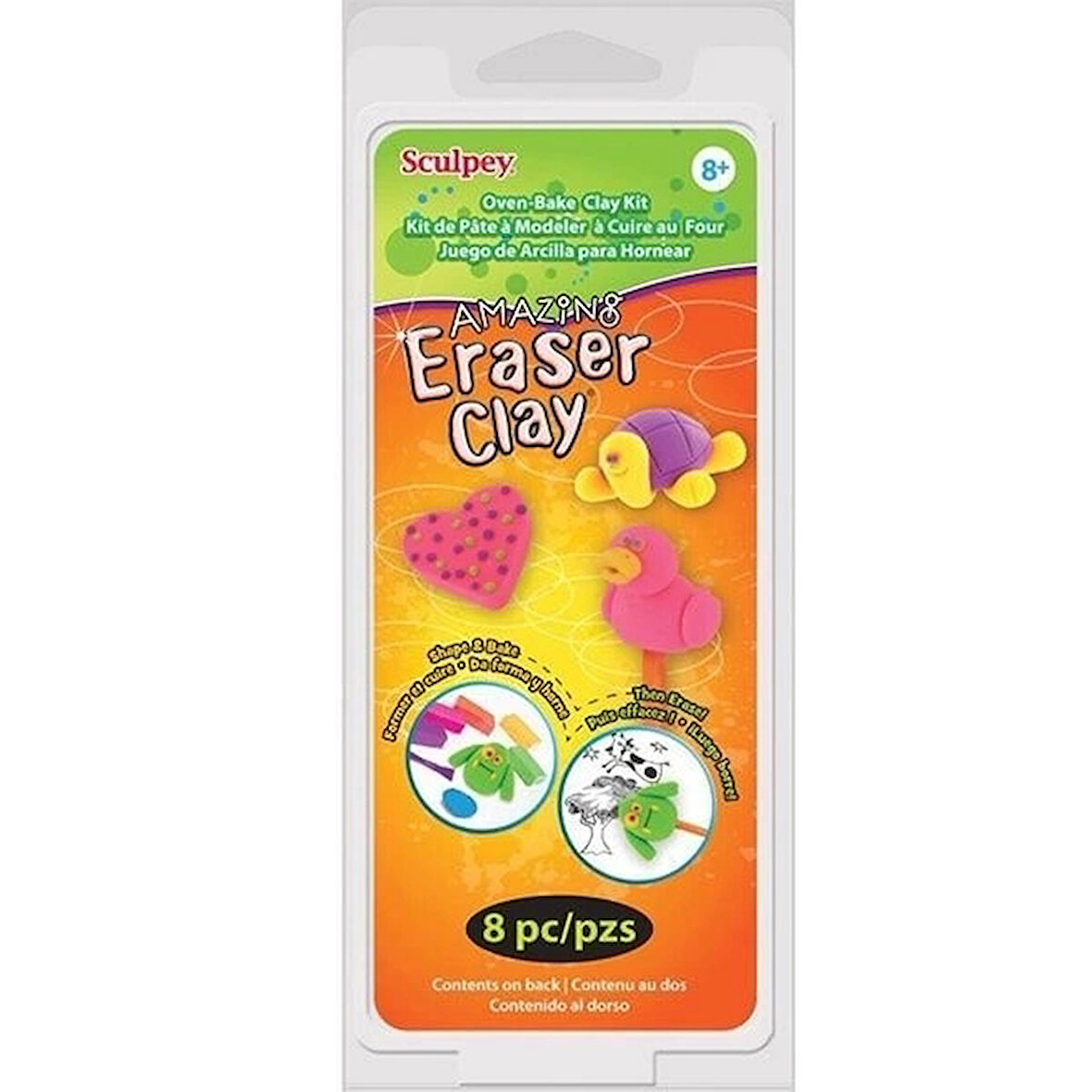 Supertrend Polimer Kil Amazing Eraser Clay Silgi Yapım Seti 8 Parça