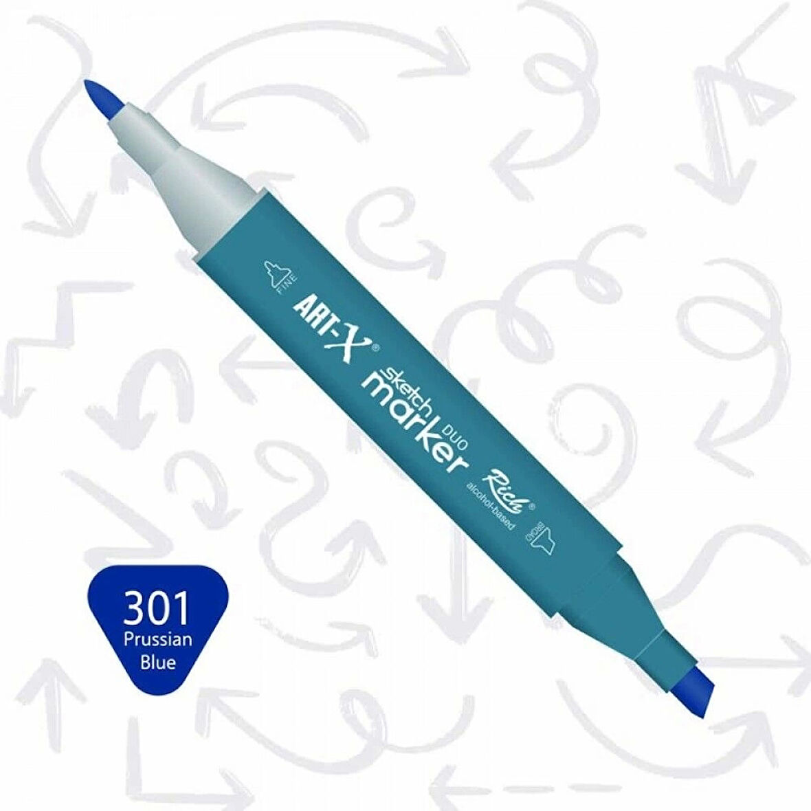 Supertrend Supertrend Sketch Marker Duo Çift Uçlu Marker Kalem 301 Prussian Blue