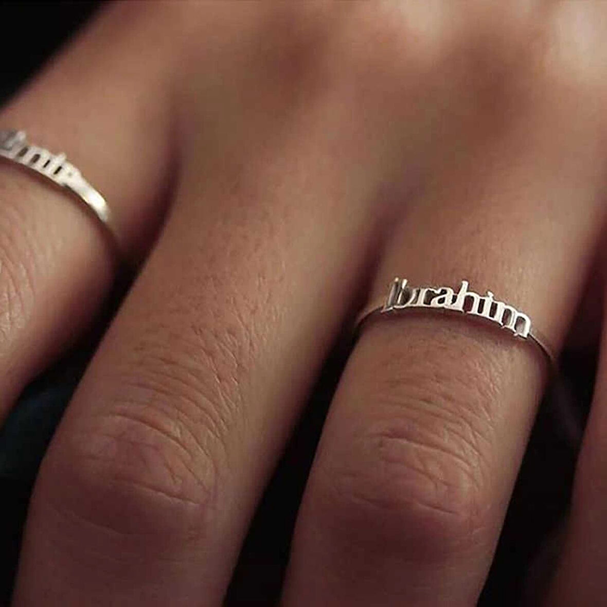 Supertrend Gümüş Kişiye Özel İsim Yazılabilen Kadın Yüzük