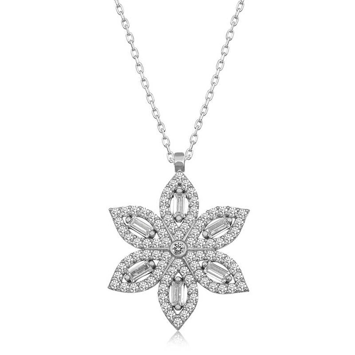 Supertrend Gümüş Nergiz Çiçeği Kadın Kolye