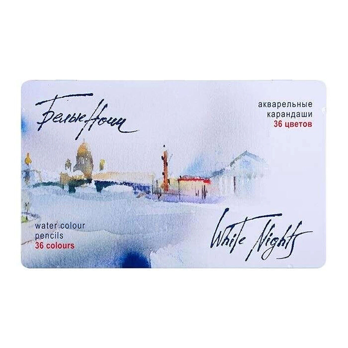 Supertrend White Nights Aquarell Sulu Boya Kalemi Seti 36 Renk Metal Kutu