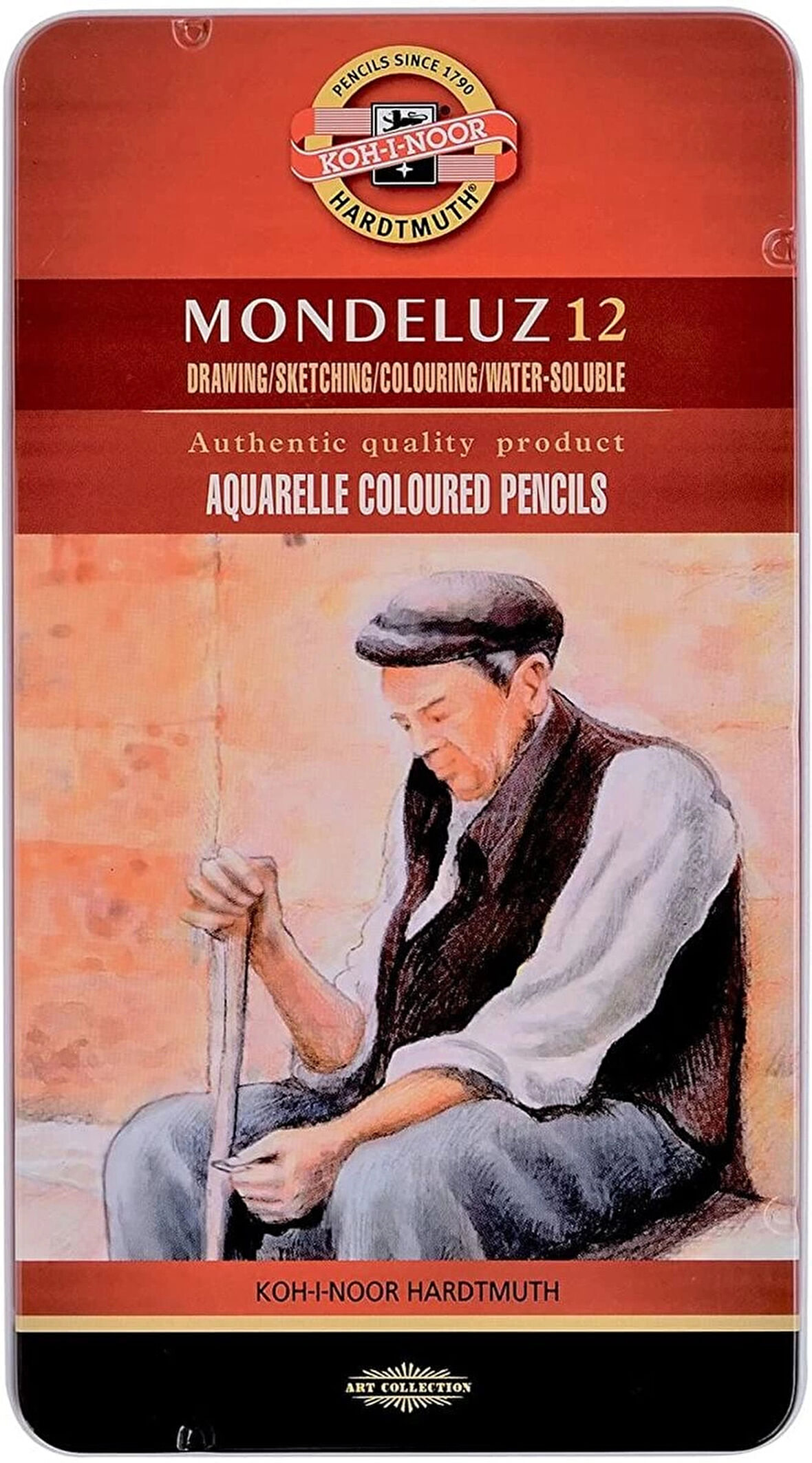 Supertrend Mondeluz Aquarell Boya Kalemi Seti 12 Renk Metal Kutu