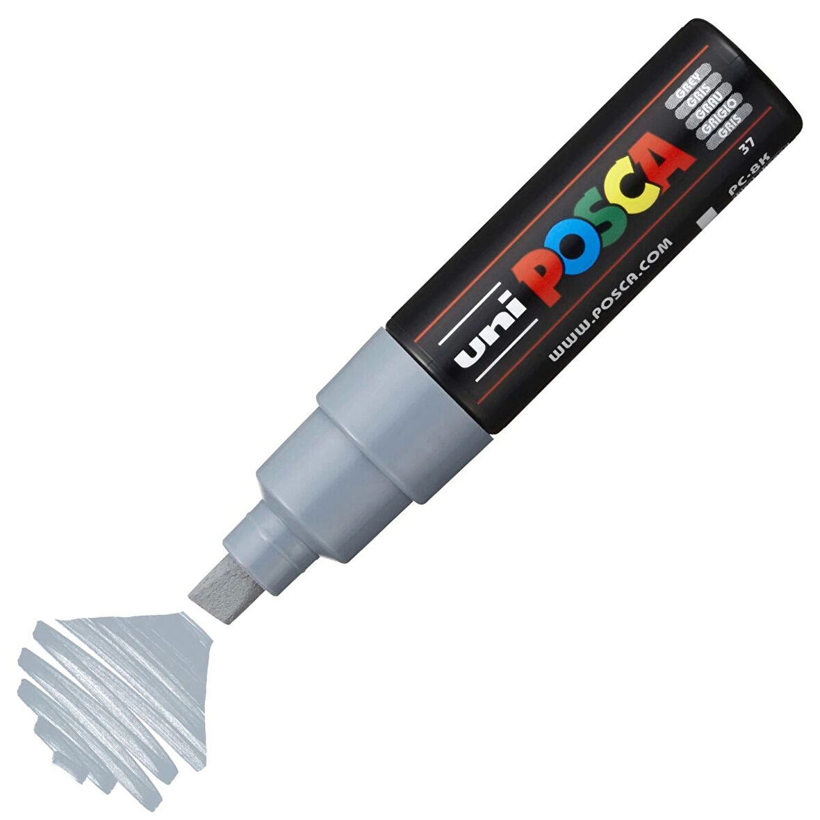 Supertrend Posca PC-8K Boyama Markörü 8 mm. Kesik Uç GRİ