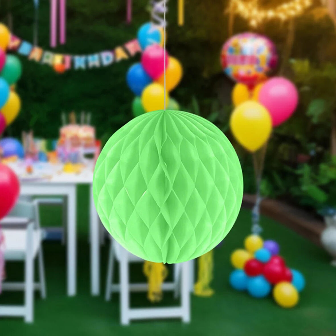 Fıstık Yeşili Petek Kağıt Süs