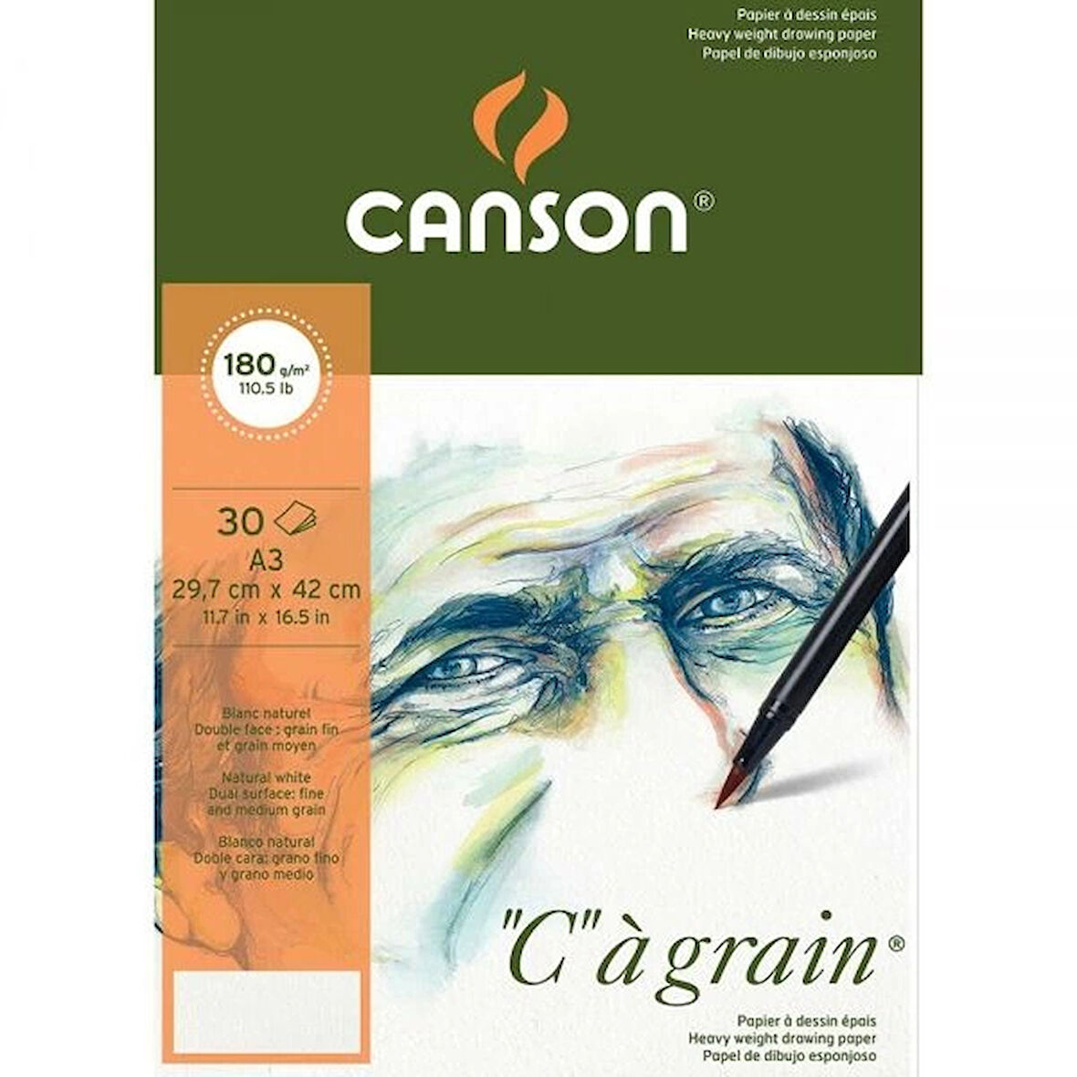 Supertrend "C"a Grain İnce Dokulu Çizim Eskiz Defteri 180 gr. A3 30 Sayfa