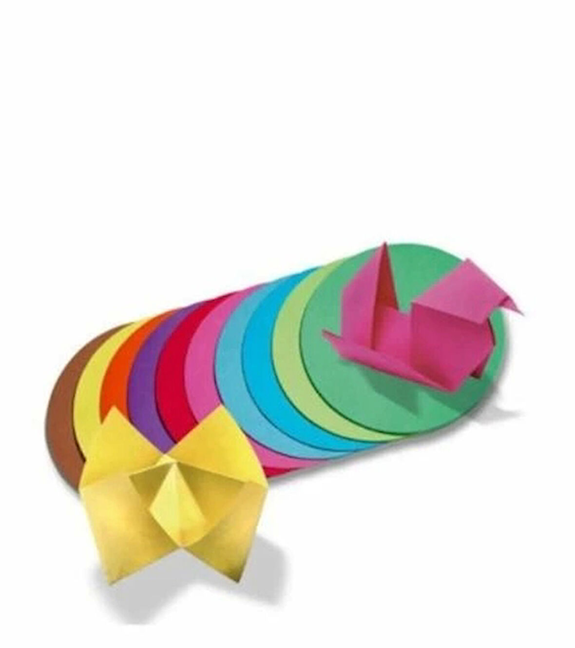 Supertrend Yuvarlak Origami Kağıdı 10 Renk 18 cm. Çap 500 Adet