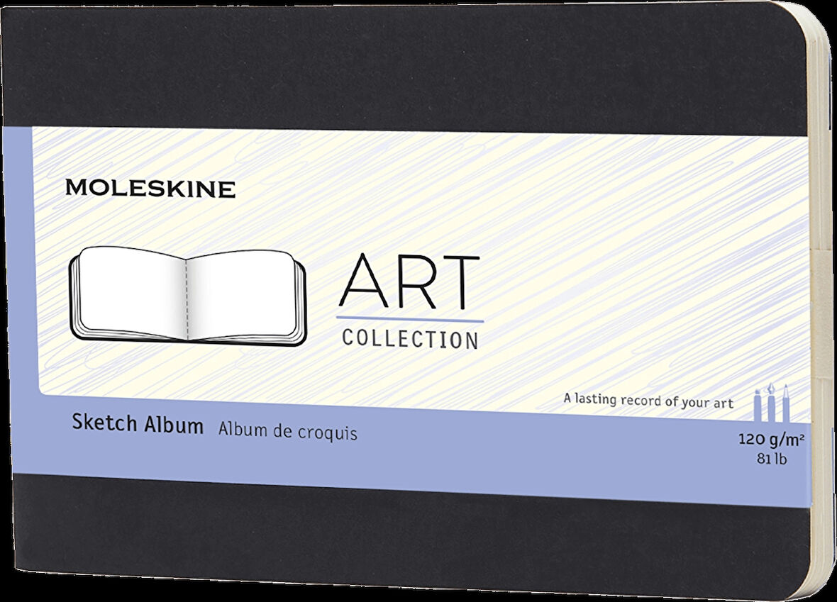 Supertrend Art Sketch Album Eskiz Çizim Defteri 13x21 cm. 120 gr. 88 Sayfa Siyah