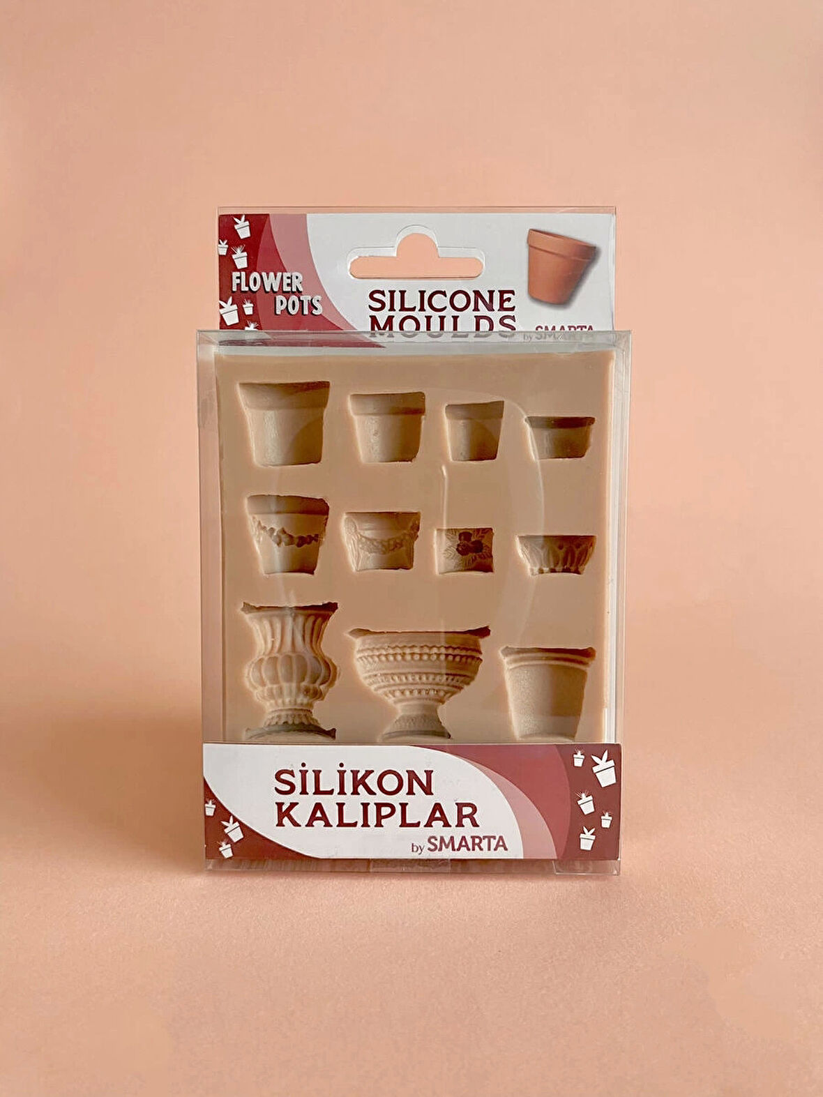 Supertrend Silicone Moulds Silikon Epoksi ve Polimer Kil Kalıbı FLOWER POTS