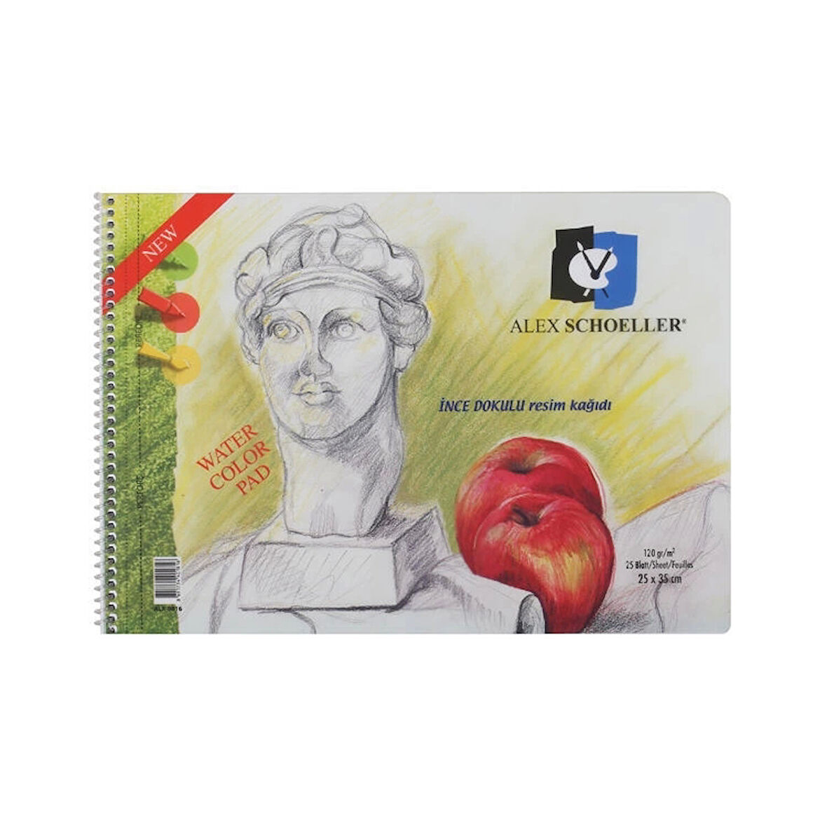 Supertrend PP Kapak Resim ve Eskiz Çizim Defteri 120 gr. 25x35 cm. 25 yp.