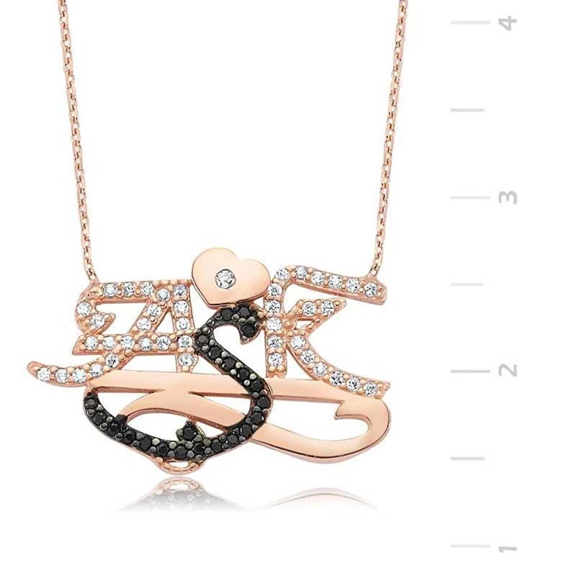 Supertrend Gümüş Aşk Yazılı Kadın Kolye