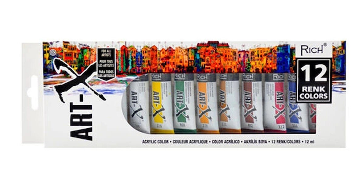 Supertrend Supertrend Akrilik Boya Seti 12 Ml.x 12 Renk Tüp (ARTX-012-07521)