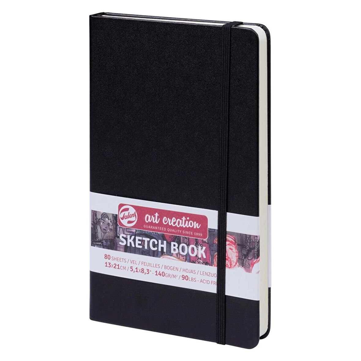 Supertrend Art Creation Sketchbook Sert Kapak Eskiz Çizim Defteri 140 gr. 13x21 cm. 80 yp. SİYAH
