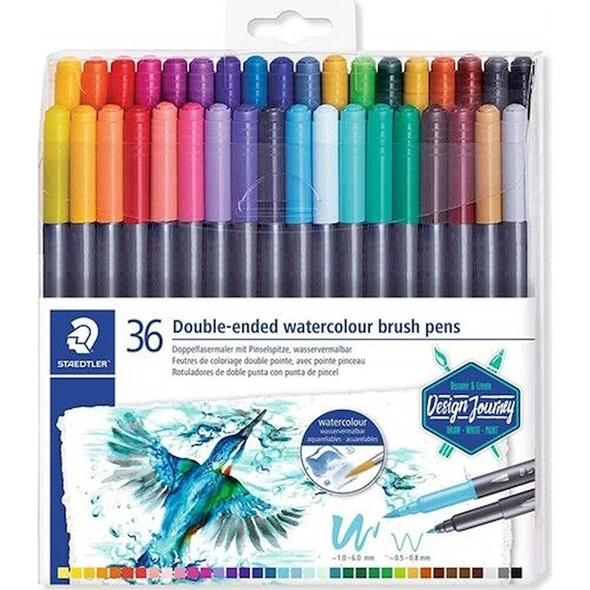 Supertrend Marsgraphic Duo Brush Pen Çift Taraflı Fırça Uçlu Marker Seti 36 Renk