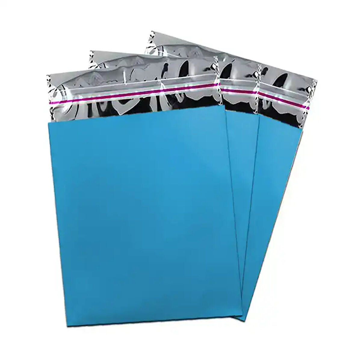 Mavi Lüks Metalize Poşet 25x35