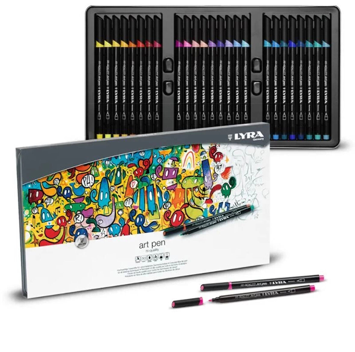 Supertrend Hi-Quality Art Pen Çizim Kalemi Seti 30 Renk Metal Kutu