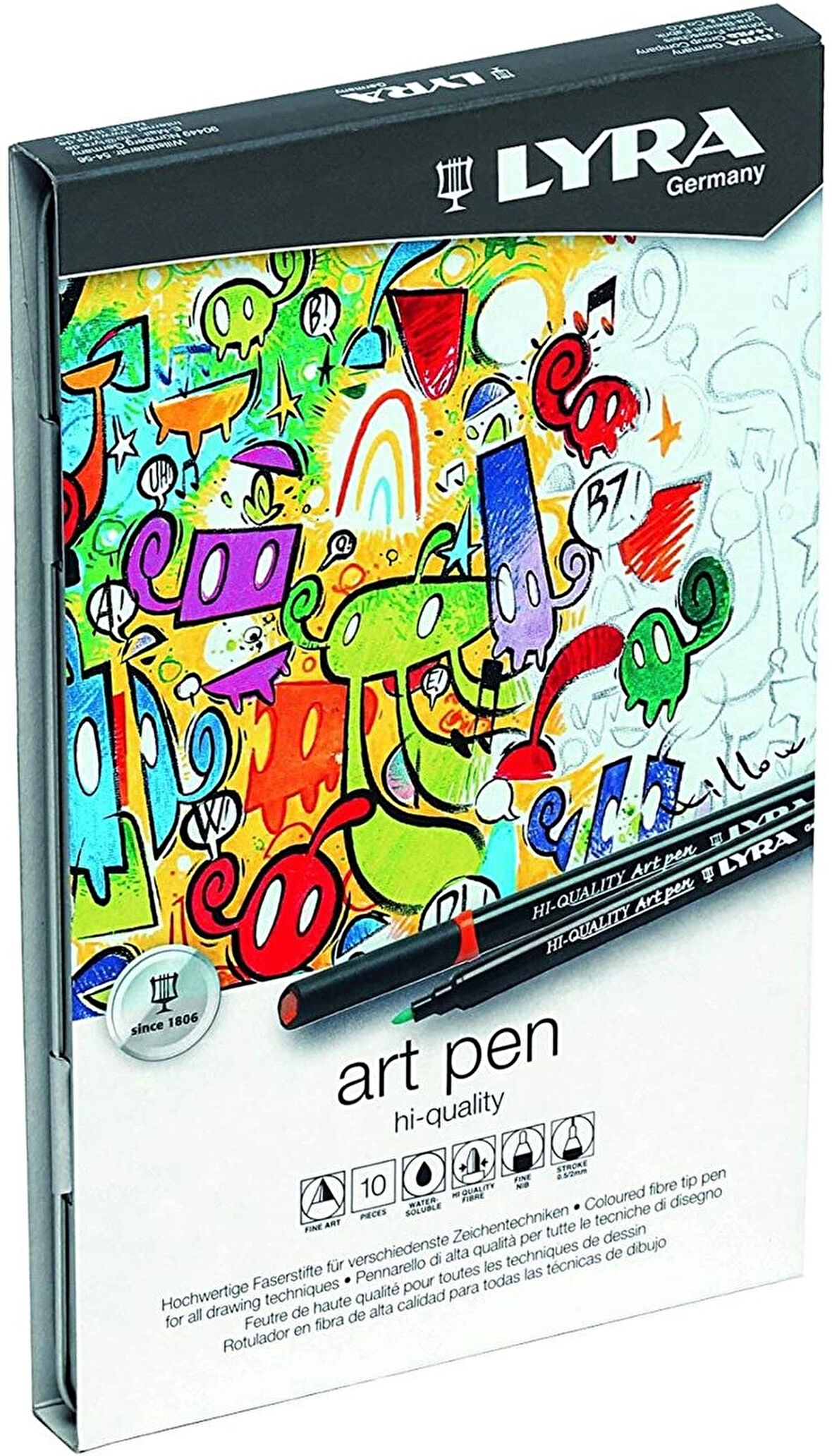 Supertrend Hi-Quality Art Pen Çizim Kalemi Seti 10 Renk Metal Kutu