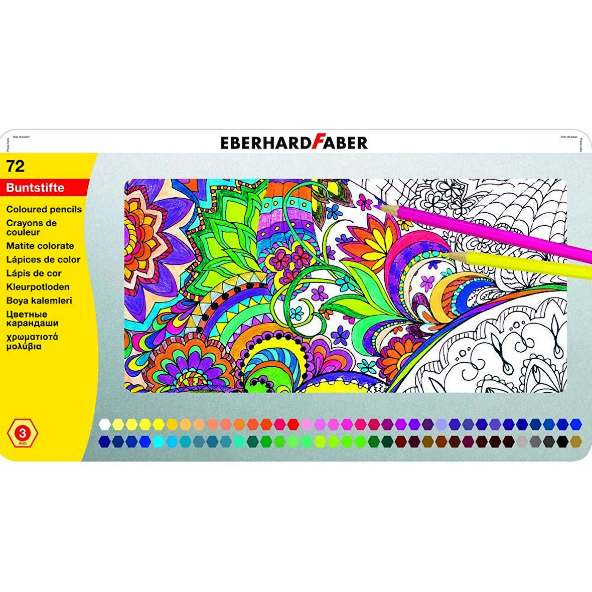 Supertrend Kuru Boya Kalemi Seti 72 Renk Metal Kutu