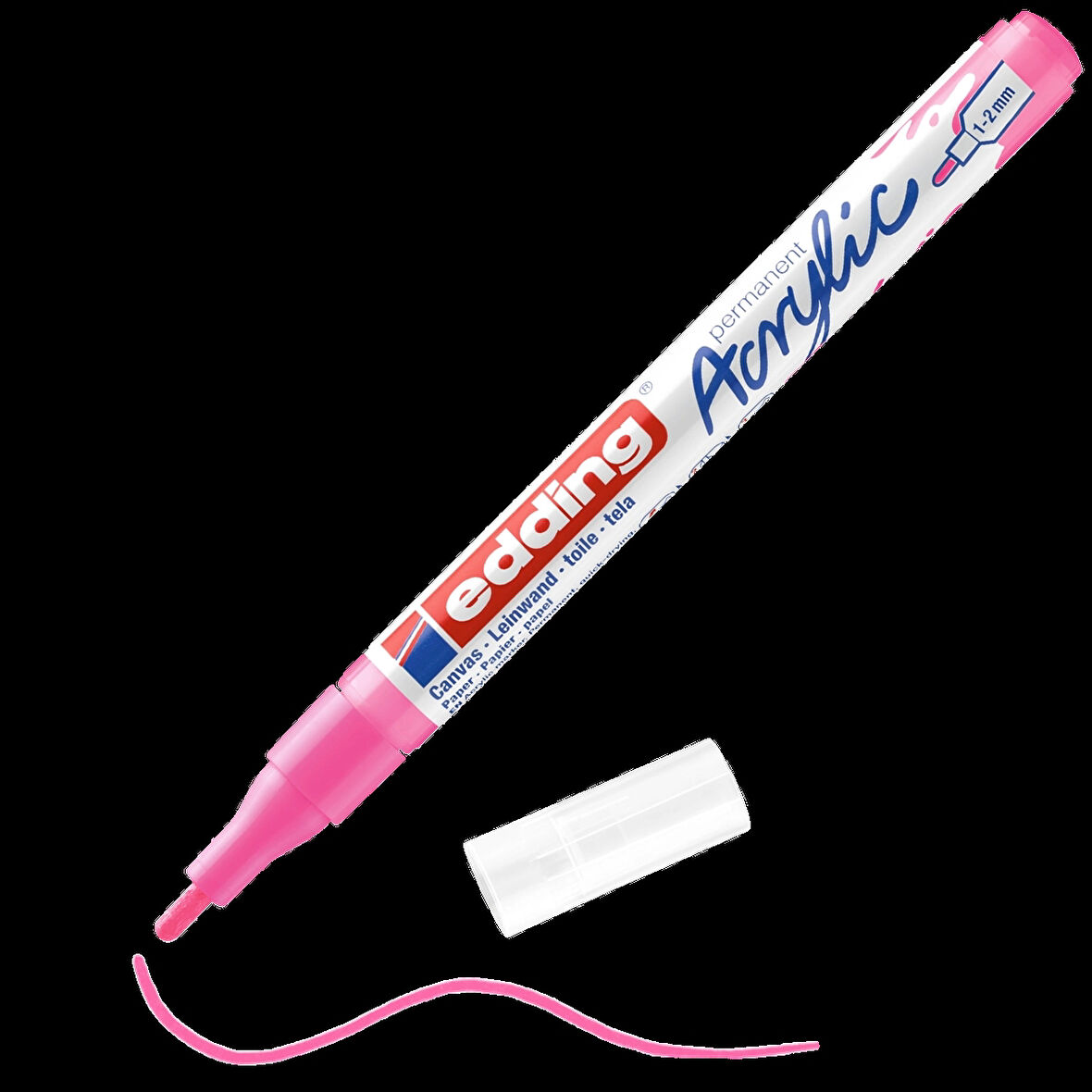 Supertrend 5300 Akrilik Boyama Markörü 1-2 mm FOSFORLU PEMBE